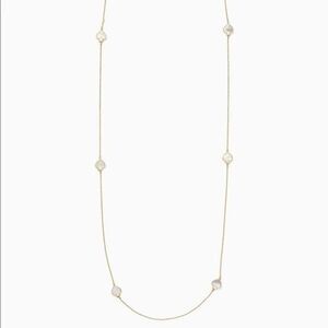 Kate spade scatter long clover gold necklace